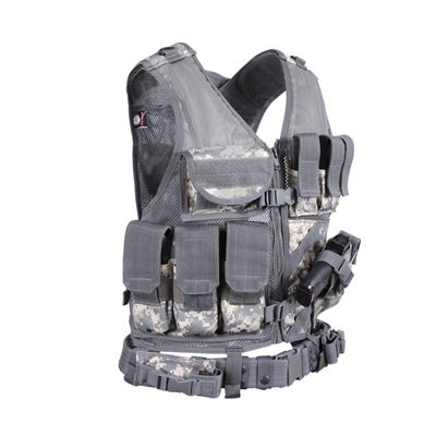 Taktische Weste CROSS DRAW MOLLE ACU DIGITAL