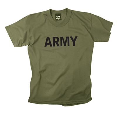 Tshirt Kinder mit Aufschrift ARMY GRÜN