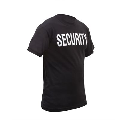 Tshirt mit Brustaufschrift SECURITY SCHWARZ