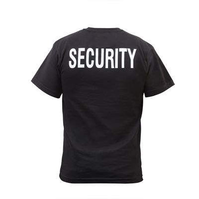 Tshirt mit Brustaufschrift SECURITY SCHWARZ