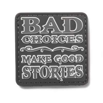 Patch BAD CHOICES Velcro Kunststoff