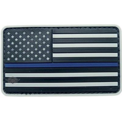 Patch Flagge US mit blauem Streifen Velcro Kunststoff