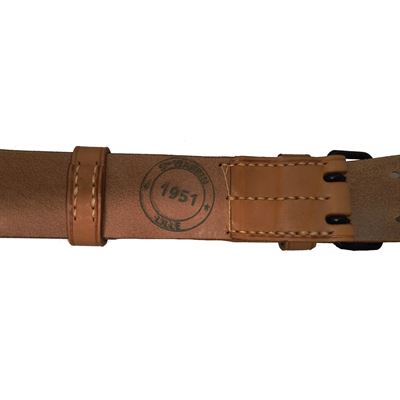 Französischer Zweireihergürtel M51 Leder BRAUN