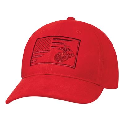 Mütze mit gesticktem Symbol USMC US Flagge ROT