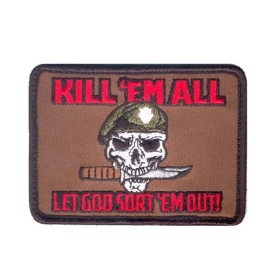 Patch KILL ´EM ALL LET GOT SORT ´EM OUT Velcro