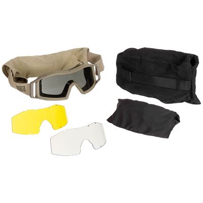 Gebrauchte taktische Schutzbrille REVISION Wolfspider TAN