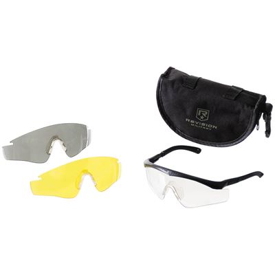 Taktische Brille REVISION Sawfly Z87 mit drei Gläsern schwarzer Rahmen gebraucht