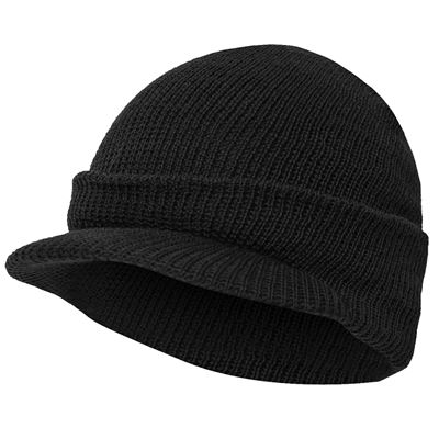 Mütze mit Sonnenblende US JEEP Wolle SCHWARZ US Army  7708 4