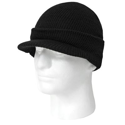 Mütze mit Sonnenblende US JEEP Wolle SCHWARZ US Army  7708 5