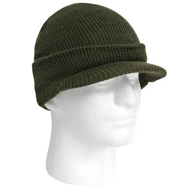 Mütze mit Sonnenblende US JEEP Wolle GRÜN US Army  7709 5