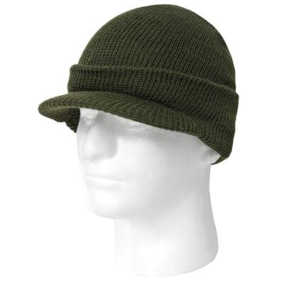 Mütze mit Sonnenblende US JEEP Wolle GRÜN US Army  7709 4