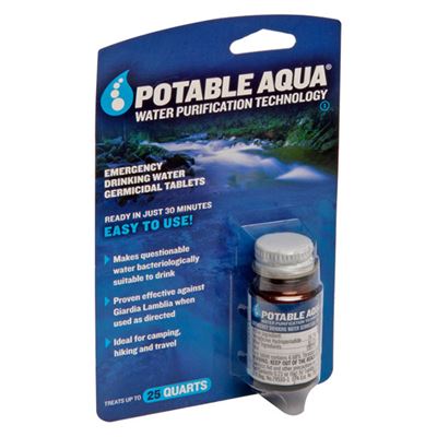 Tabletten zur Wasseraufbereitung US Potable Aqua 50 Tabletten pro Packung