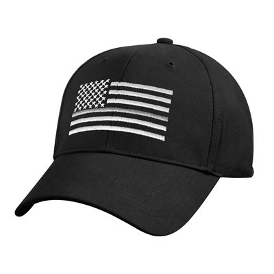 Cappy US Flagge mit silbernen Streifen SCHWARZ