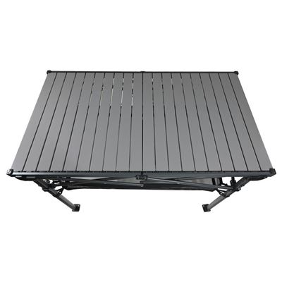 Klappbarer Scherentisch ALU-Latten mit Stauraum