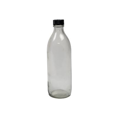 Glasfläschchen schmal 300 ml mit Plastikdeckel