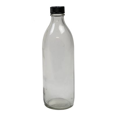 Glasflasche schmal 1000ml / 1Liter mit Plastikdeckel