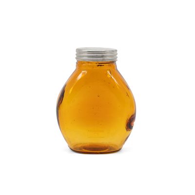 Glasflasche mit Verschluss PLIVÁTKO mit Messbecher 100 ml BRAUN
