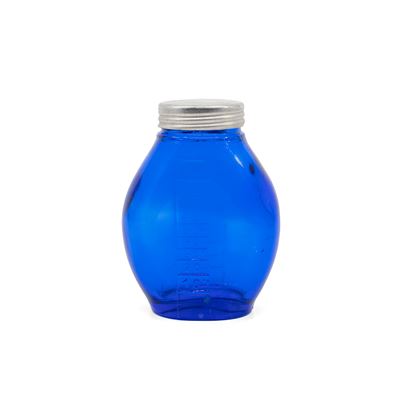 Glasflasche mit Verschluss PLIVÁTKO mit Messbecher 100 ml BLAU