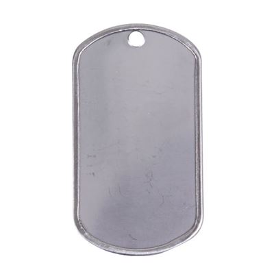 Dog Tag US EDELSTAHL SILBER MATT