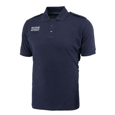 Kurzärmeliges Polohemd MARINE NATIONALE mit Tasche BLAU