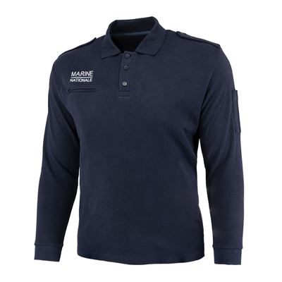 Polohemd Langärmeliges MARINE NATIONALE BLAU