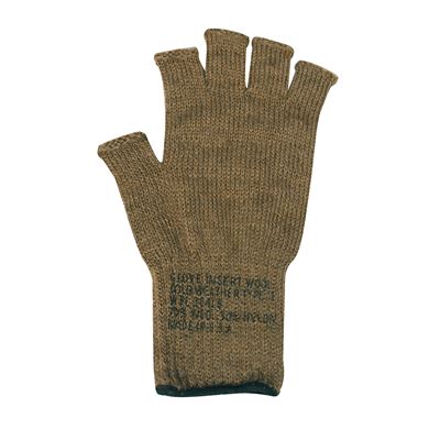 Handschuhe Wolle Fingerlos US COYOTE BROWN