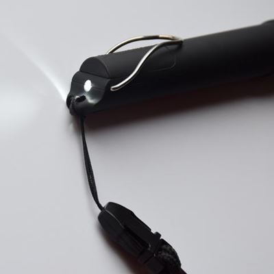 Elektronische Pfeife mit LED Licht SCHWARZ