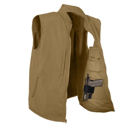 Weste CONCEALED CARRY Softshell COYOTE BROWN