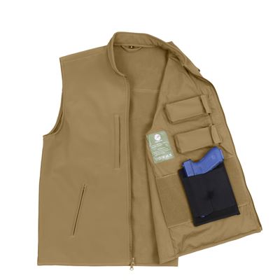 Weste CONCEALED CARRY Softshell COYOTE BROWN