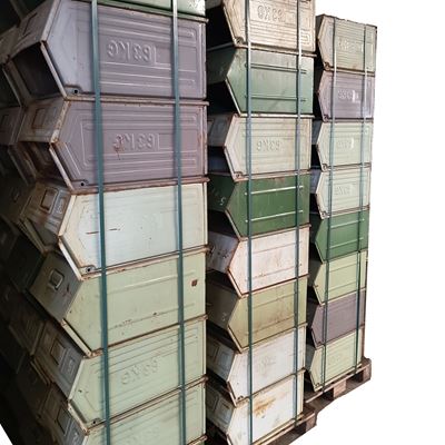 Abgeschrägte Metalllabox 63 kg / 400 x 600 x 300 mm gebraucht