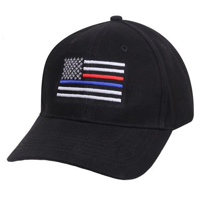 Cappy US Flagge mit blauen und roten Streifen SCHWARZ