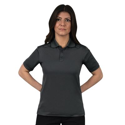 Poloshirt Damen TACTICAL PERFORMANCE kurzärmelig CHARCOAL GRAUES