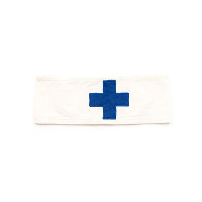 Ärmelband CSLA Medic WEIß mit blau Kreuz