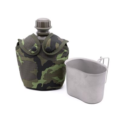 Feldflasche CZECH ARMY MNS mit Hülle vz.95 forest Canteen Cup gebraucht