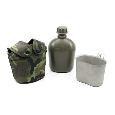 Feldflasche CZECH ARMY MNS mit Hülle vz.95 forest Canteen Cup gebraucht