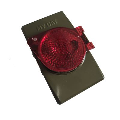 Polizeitaschenlampe MY DAY mit rotem Aufsatz OLIV Tschechische Armee  898151-O 2