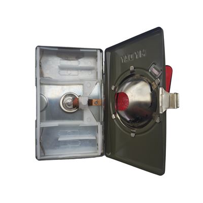Polizeitaschenlampe MY DAY mit rotem Aufsatz OLIV Tschechische Armee  898151-O 3
