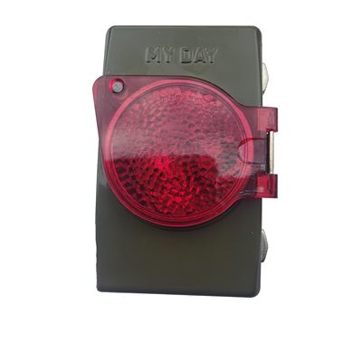Polizeitaschenlampe MY DAY mit rotem Aufsatz OLIV