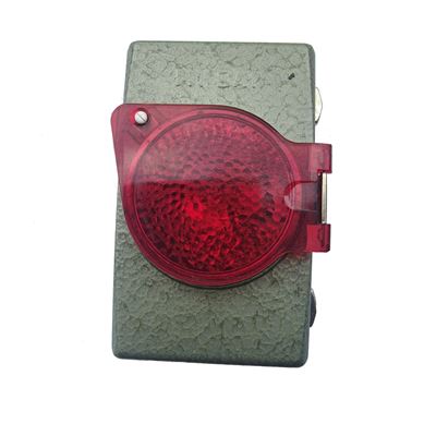 Polizeitaschenlampe MY DAY mit rotem Aufsatz GRÜN-SILBER