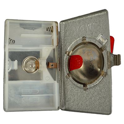 Polizeitaschenlampe MY DAY mit rotem Aufsteckfilter SILBER Tschechische Armee  898151-S 3