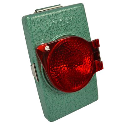 Polizeitaschenlampe MY DAY mit rotem Aufsteckfilter GRÜN