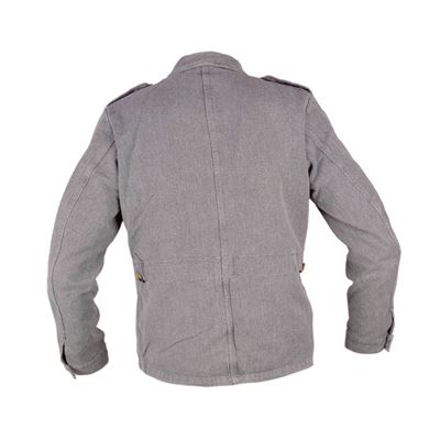 Schweizer Arbeitsbluse DENIM GRAU/GRÜN gebraucht