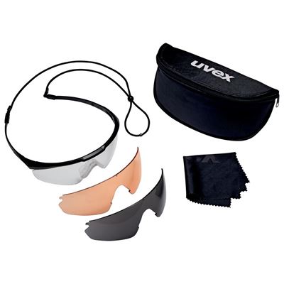 Brille Taktische APACHE SPEC SET SCHWARZ UVEX 9112265 2