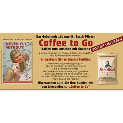 AirmenBeans® Kaffee-Pastillen mit Koffein Packung mit 21 Stück  912001 3