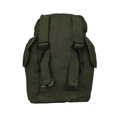 Französische Baumwolltasche für Gasmasken GRÜN gebraucht  Französische Armee  91374330 2