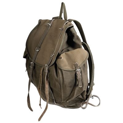 BW GEBIRGSRUCKSACK Ledergürtel ORIGINAL gebraucht OLIV