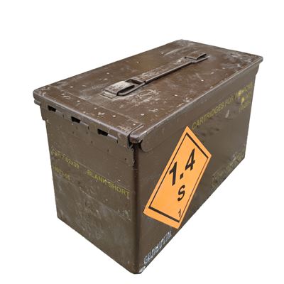 Munitionskiste UN0014 M2A1 aus Metall mittelgroß BRAUN gebraucht  91592605 2