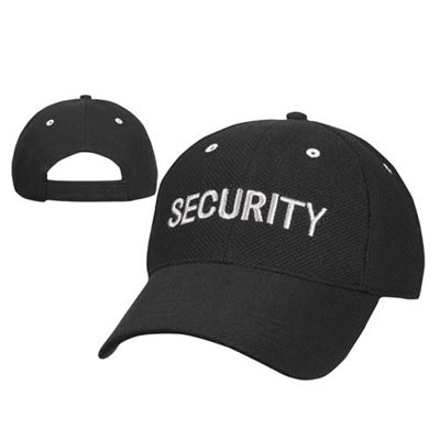 Cappy silberne Aufschrift "SECURITY" SCHWARZ