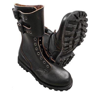 FRANZÖSISCHE OLD KANADA Lederschuhe mit Schnallen