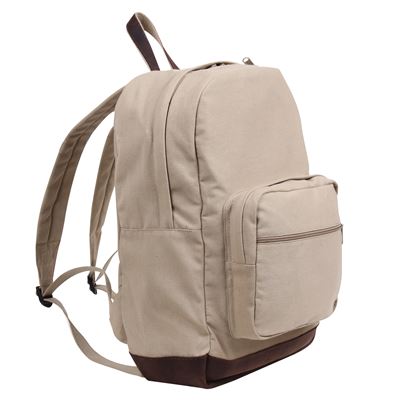 Rucksack VINTAGE TEARDROP Lederakzente KHAKI ROTHCO 9616 3
